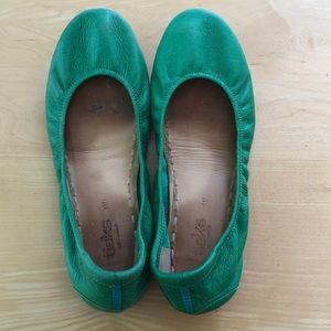 Tieks clover green ballet flats
